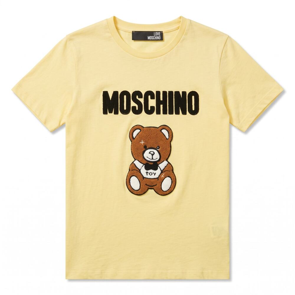 Moschino Teddy Bear Toy T-Shirt Kids US 10-12 EU 140/146cm Yellow Designer NWT